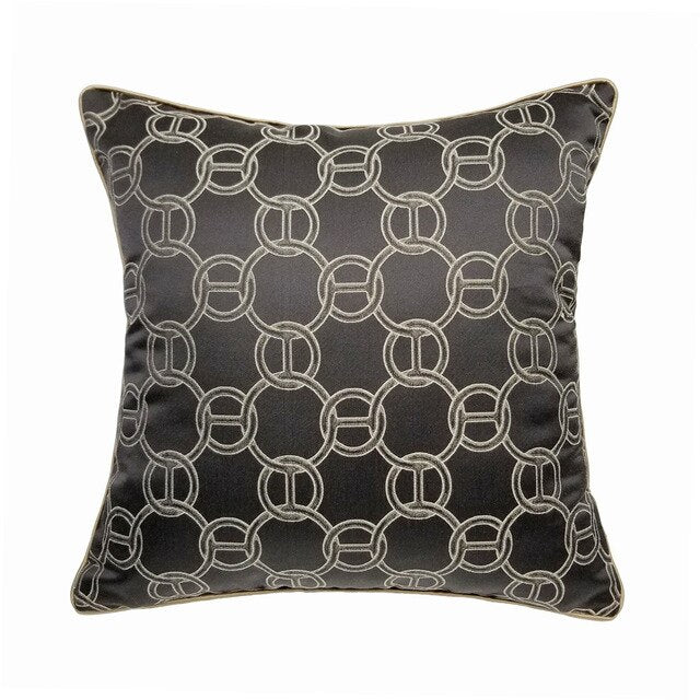 Brown Chain Link Cushion Cover