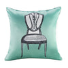 Mint Green Retro Furniture Chair Design Cushion Cover - Retro Collection