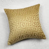 Gold Greek Key Print Baroque Geometric Style Cushion Cover - Geometric Collection