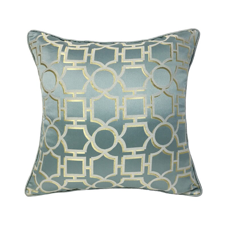 Duck Egg Geometric Cushion Cover