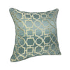Duck Egg Blue Gold Geometric Print Modern Jacquard Luxury Cushion Cover - Geometric Collection