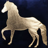 Navy Blue Velvet Gold Horse Pattern Luxury Cushion Cover - Equestrian Collection