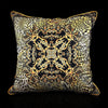 Velvet Leopard Print Black Yellow Square Cushion Cover - Animal Collection