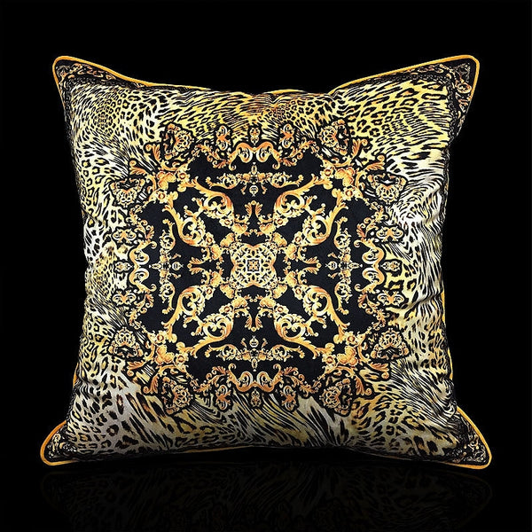 Emerald Forest Green Velvet Leopard Animal Cushion Cover - Animal Coll -  The Opal Interior Company